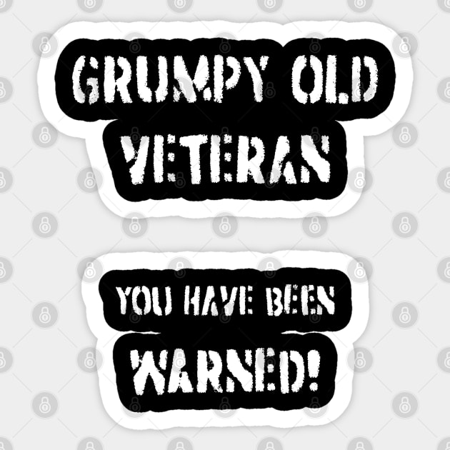 Grumpy Old Veteran Sticker by BearCaveDesigns